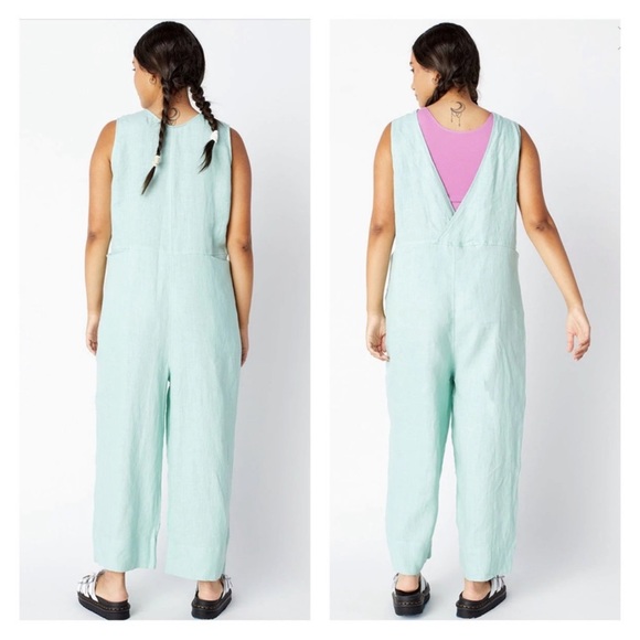 New!  Back Beat Co. “Brooklyn” Reversible Linen Jumpsuit - Picture 5 of 11
